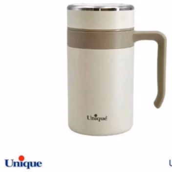 ماگ استیل دسته دار450میل یونیک UN-1829  وارداتی در سه رنگ سفید _ مشکی _ استیل