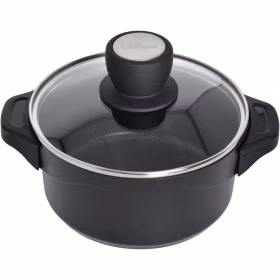 قابلمه سایز 16 گرانیت مدل هلیوس دارای دسته سیلیکون یونیک وارداتی کد 8922 _مشکی