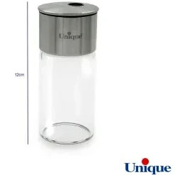 ست جا ادویه یونیک مدل UN-1632 استیل هلالی ۸ عددی