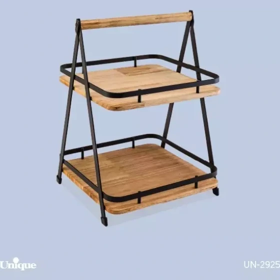 استند چوبی یونیک مدل UN2925 مربع ۲ طبقه